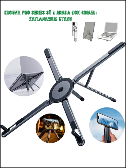Premium Manyetik 3’ü 1 Arada Stand